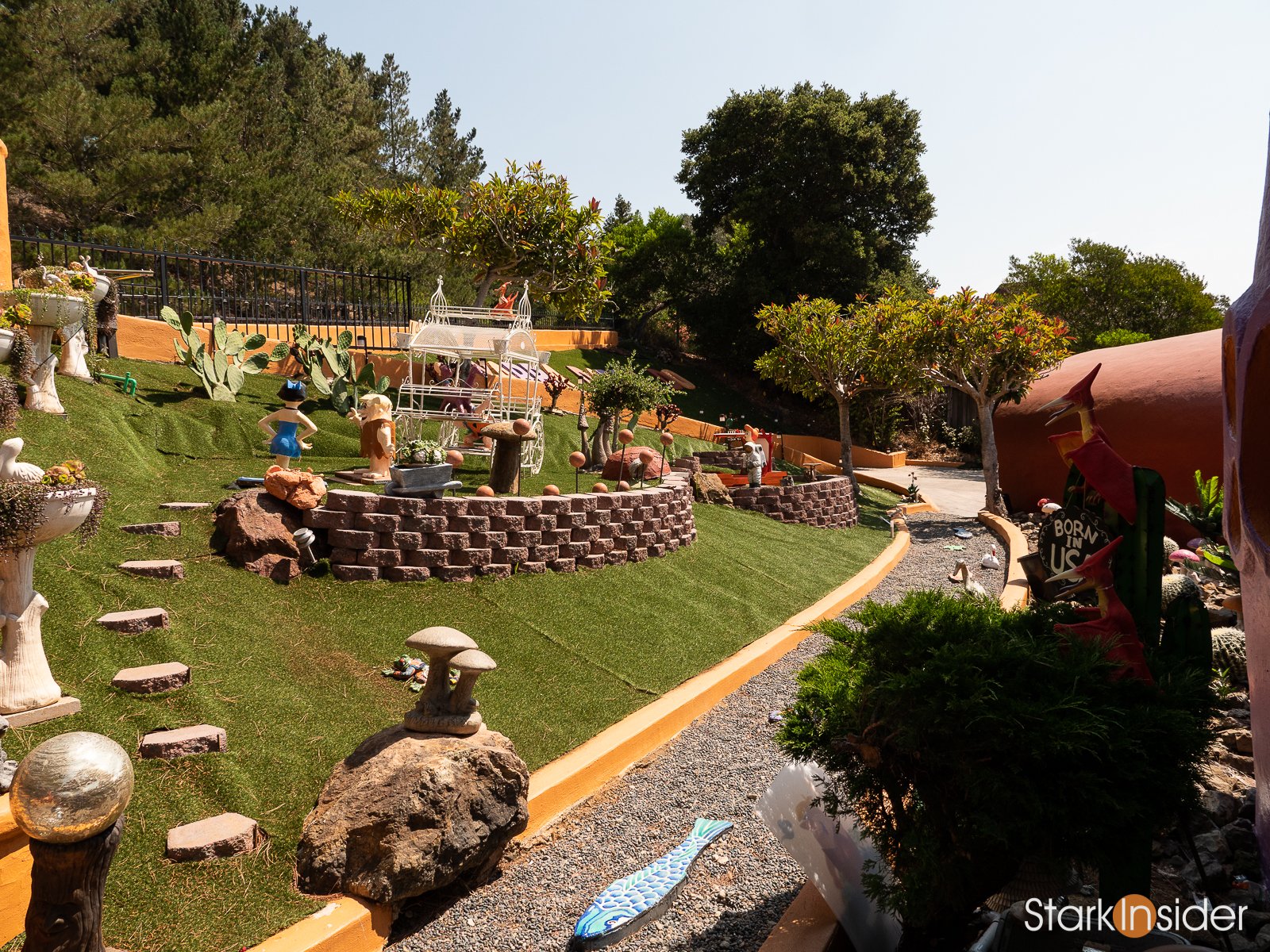 Flintstone House garden sculptures and outdoor art - Bay Area attraction