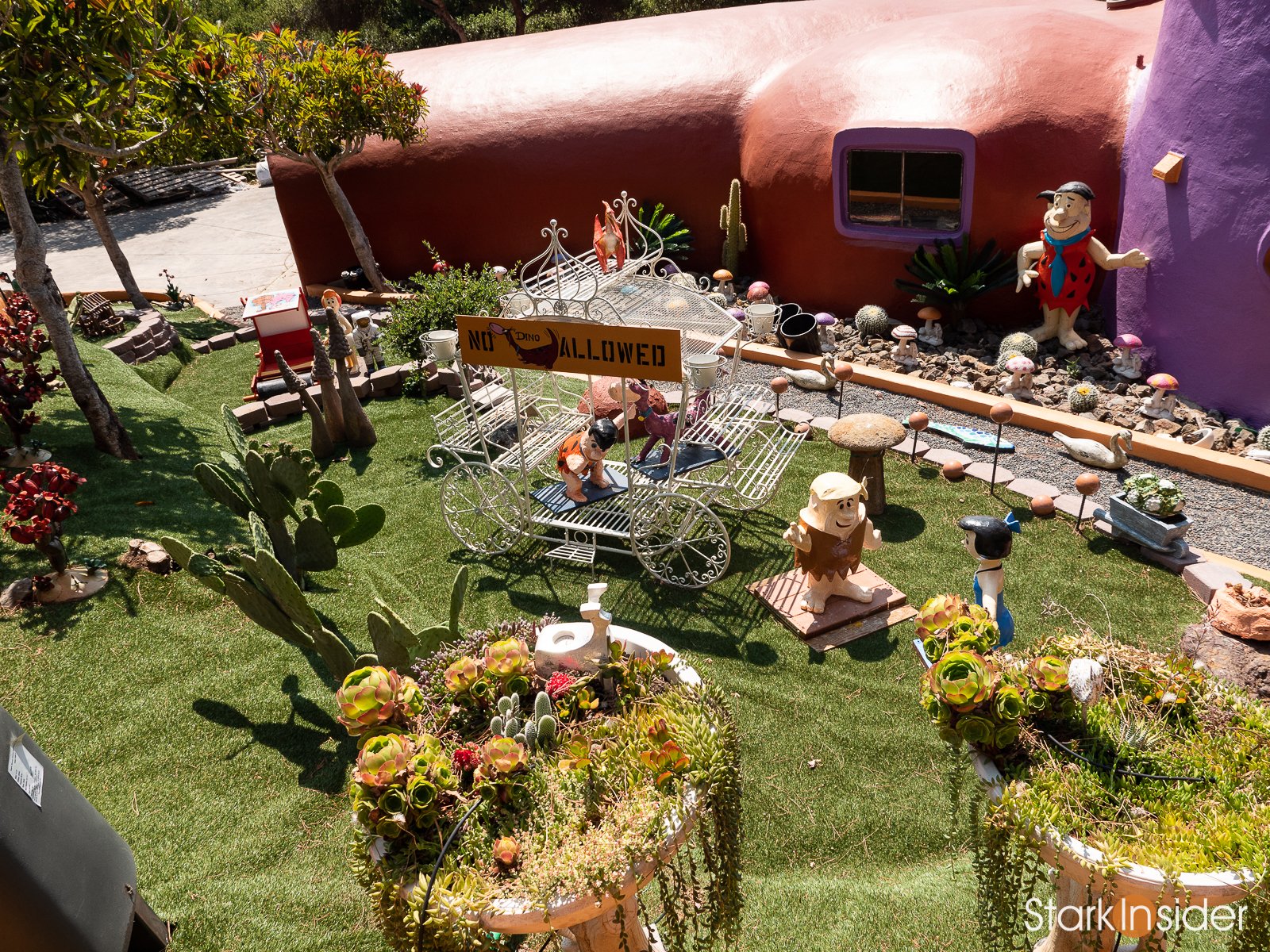 Flintstone House iconic purple dome architecture - California landmark